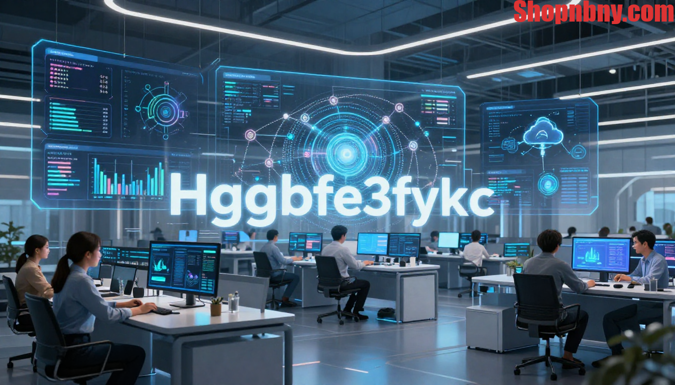 Futuristic office with holographic data screens representing Hggbfe3fykc smart systems and scalable digital infrastructure