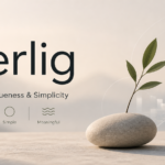 Minimalist Serlig concept banner with simple design, soft tones, and calm aesthetic